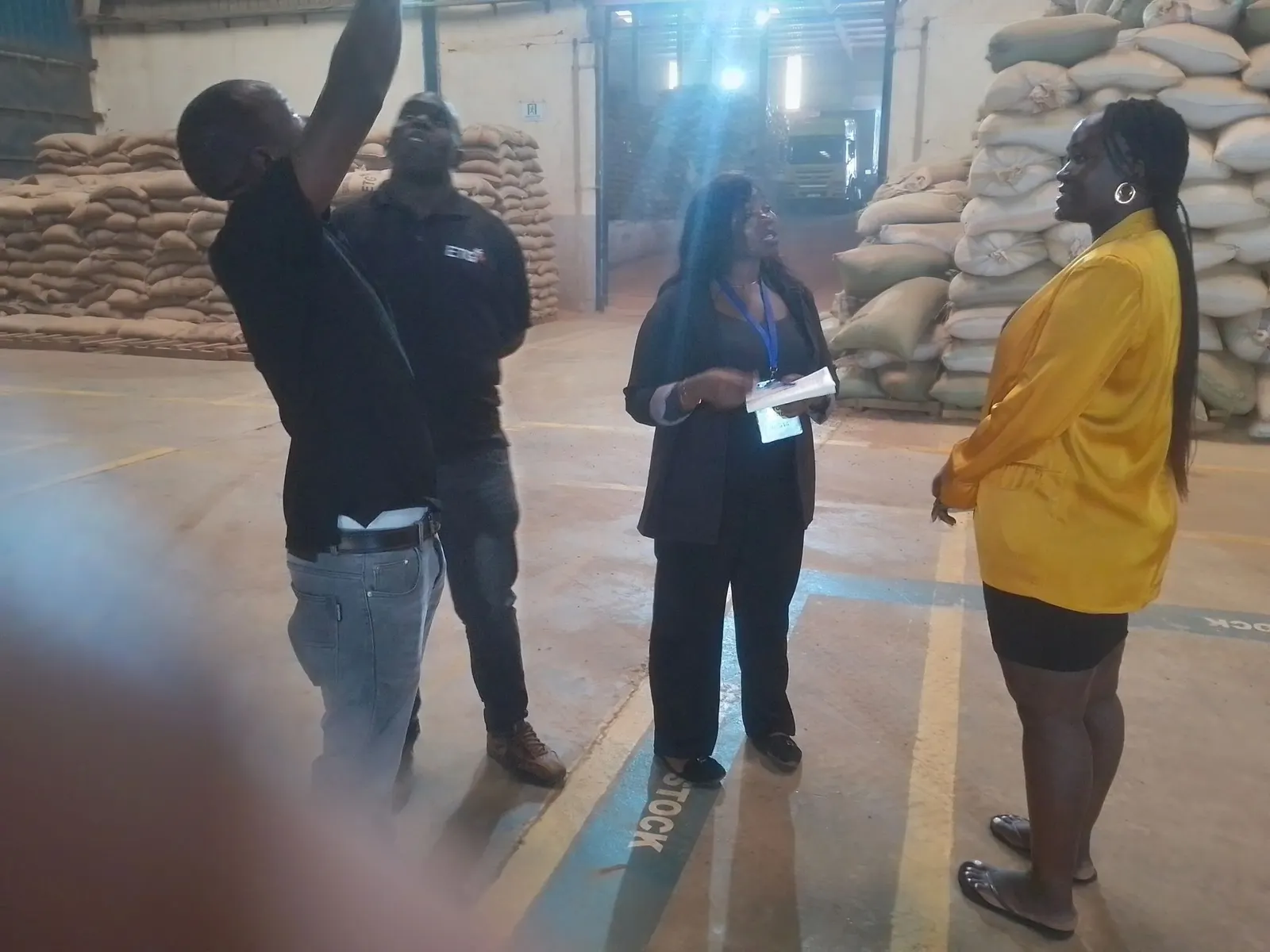 ISO 22000 food safety audit in a warehouse of stored produce in East Africa